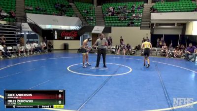 152 lbs Semifinals (16 Team) - Jace Anderson, Ranburne vs Miles Zukowski, St James