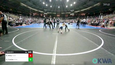 43 lbs Consi Of 4 - B.a. Mills, Team Tulsa Wrestling Club vs Owden Fowler, Scrap Yard Training