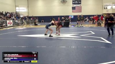 109 lbs Quarterfinal - Angelina Dill, Vanguard vs Liv Villanueva, Southern Oregon University