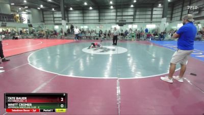 60 lbs Round 3 (6 Team) - Tate Bauer, FCA WRESTLING vs Whitt Cromer, JEFFERSON WRESTLING CLUB