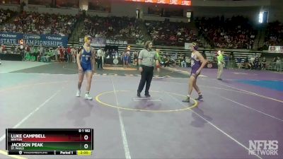 D 1 182 lbs Champ. Round 2 - Jackson Peak, St. Pauls vs Luke Campbell, Benton