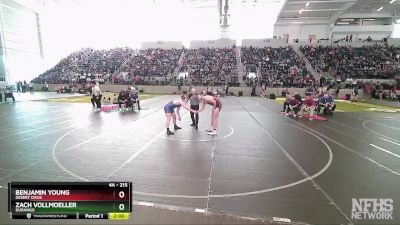 215 lbs Quarterfinal - Benjamin Young, Desert Oasis vs Zach Vollmoeller, Durango