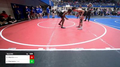 130 lbs Quarterfinal - Dylan Martin, Sperry Wrestling Club vs JaMarcus Siemens, Team Tulsa Wrestling Club