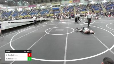 80 lbs Consi Of 16 #1 - Jace Brackett, Badlands Elite vs Wilder Kelcee, 4 Corners Underground