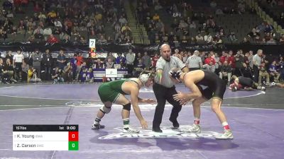 157 lbs Quarterfinal - Kaleb Young, Iowa vs Zac Carson, Ohio