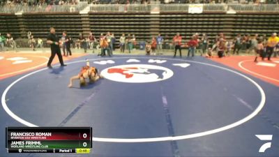 67 lbs Cons. Round 2 - James Frimml, Worland Wrestling Club vs Francisco Roman, Riverton USA Wrestling