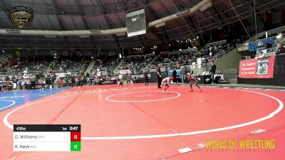 43 lbs Semifinal - Dallas Williams, MTC vs Kyan Keys, MilLard South Wrestling Club