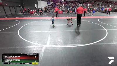 57 lbs Quarterfinal - Markus Zwiefel, Tomah/Law vs Weston Burkum, Belmont/Platteville