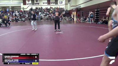 Junior-3 lbs Round 3 - Gavin Kishman, MFL Mar Mac vs Nicholas Wise, Viking Wrestling Club