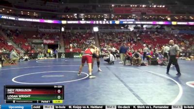 1A-220 lbs Cons. Round 3 - Indy Ferguson, Lisbon vs Logan Wright, West Branch