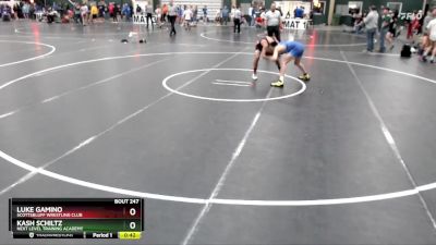 132 lbs Cons. Round 4 - Kash Schiltz, Next Level Training Academy vs Luke Gamino, Scottsbluff Wrestling Club