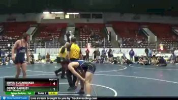 180 lbs Quarterfinals (8 Team) - Derek Badgley, Funky Monkeys vs Owen Sugarbaker, Michigan Bulldogs