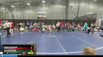 115 lbs Round 5 (6 Team) - Kaden Kowalek, Nebraska Black vs Tanner Baker, South Dakota Blizzard