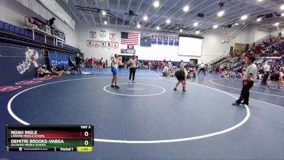 189 lbs Semifinal - Noah Ingle, Laramie Middle School vs Demitri Brooks-Varga, Alliance Middle School