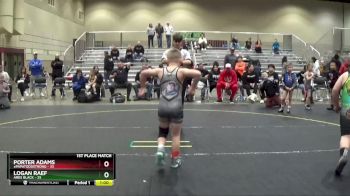 92 lbs Finals (2 Team) - Logan Raef, ARES Black vs Porter Adams, #papatoddstrong