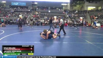 160 lbs Cons. Round 3 - Kyle Walling, Powerhouse Wrestling Club vs Jackson Verschoor, WC Takedown Club