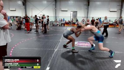 182 lbs Semis (4 Team) - Cooper Cook, Elevate Wrestling vs James Ellison, NC Pride Elite