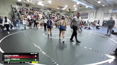 170 lbs Cons. Round 4 - Davyna Gomez, Anaheim vs Clara Carbajal, Western