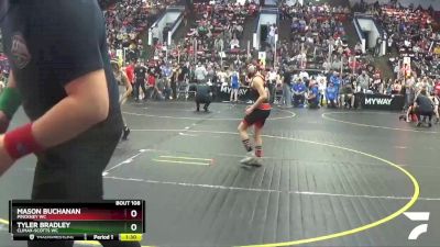 85 lbs Cons. Round 5 - Mason Buchanan, Pinckney WC vs Tyler Bradley, Climax-Scotts WC