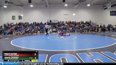 197 lbs Champ. Round 1 - Philip Dozier, North Central College vs Isaiah Chukwu, Joliet Junior College