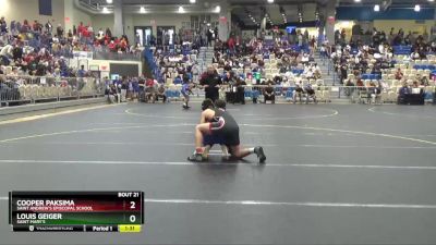 165 lbs Champ. Round 1 - Louis Geiger, Saint Mary`s vs Cooper Paksima, Saint Andrew`s Episcopal School