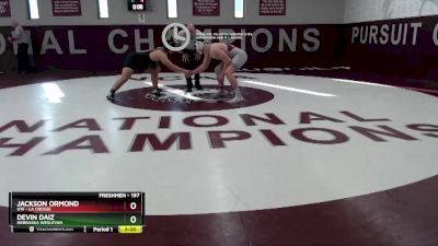 197 lbs Quarterfinal - Jackson Ormond, UW - La Crosse vs Devin Daiz, Nebraska Wesleyan