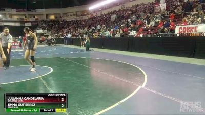 Girls 100 lbs Quarterfinal - Julianna Candelaria, Volcano Vista vs Emma Gutierrez, Manzano