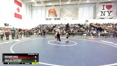 61 lbs 5th Place Match - Zachary Gale, LeRoy Wrestling Club vs Nikolas Martinez, Empire Wrestling Academy