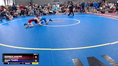 92 lbs Round 3 - Dominick Sanchez, Forks Wrestling Club vs Isaiah Toledo, NWWC