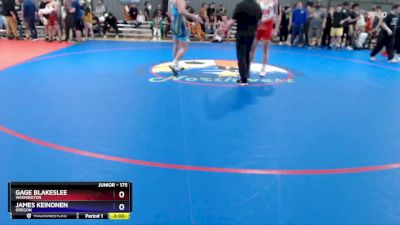 175 lbs Quarterfinal - Gage Blakeslee, Washington vs James Keinonen, Oregon