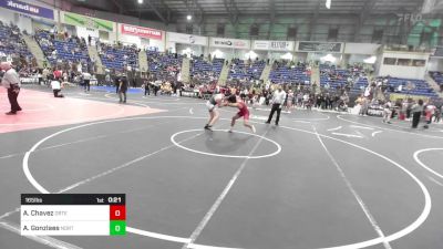 165 lbs Consi Of 8 #2 - Alexis Chavez, Ortega Middle School vs Alonzo Gonzlaes, Northglenn