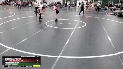 132 lbs Cons. Round 2 - Cameron Pieper, Eagle Crest Wrestling Club vs Kellen Rivera, Pikes Peak Warriors