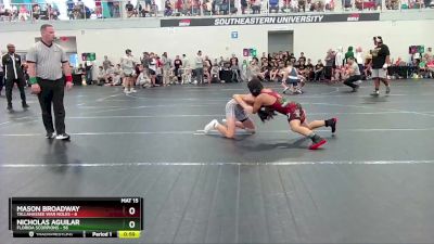 130 lbs Round 1 (6 Team) - Nicholas Aguilar, Florida Scorpions vs Mason Broadway, Tallahassee War Noles