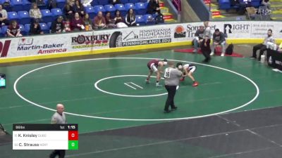 96 lbs Round Of 64 - Kinley Knisley, Dubois vs Cade Strauss, Northampton