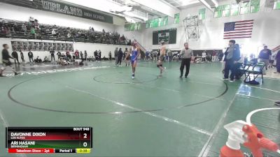 144 lbs Cons. Round 6 - Davonne Dixon, Los Altos vs Ari Hasani, Birmingham