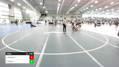 132 lbs Round Of 16 - James Sievers, GA vs Cole Byler, PA