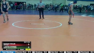 3 - 120 lbs Cons. Round 2 - Landon Starnes, Liberty Christian Academy vs Nathan Taylor, Hopewell