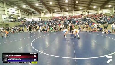 112 lbs Semifinal - Sawyer Keinonen, Oregon vs Kolvin Thompson, Utah