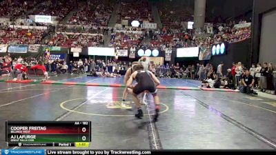 AA - 182 lbs Quarterfinal - Cooper Freitag, Billings West vs AJ Lafurge, Great Falls CMR