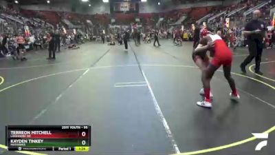 95 lbs Cons. Round 2 - Kayden Tinkey, Mathawks vs Terreon Mitchell, Lakeshore WC