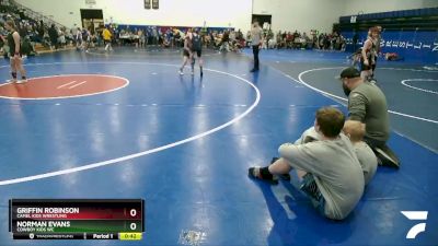 108 lbs Round 3 - Griffin Robinson, Camel Kids Wrestling vs Norman Evans, Cowboy Kids WC