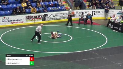 89 lbs Consi Of 32 #2 - Hunter Johnson, Chambersburg vs Corbin Strobel, Exeter Township