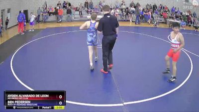 108 lbs Quarterfinal - Ayden Alvarado De Leon, Hillsboro Mat Club vs Ben Pedersen, Rock Of Redmond Wrestling