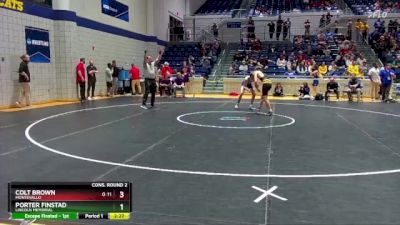 125 lbs Cons. Round 2 - Colt Brown, Montevallo vs Porter Finstad, Lincoln Memorial