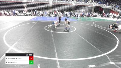 46 lbs Quarterfinal - Elijah Navarrette, Cowboy Kids vs Knox Kafer, Matpac Wrestling ND