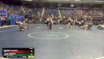 3A 132 lbs Cons. Round 2 - Barrett Klutey, Fike vs Luke Connick, West Brunswick