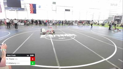 85 lbs Semifinal - Nixen Thiele, Cvbjj vs Payson Attebury, High Kaliber