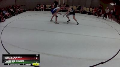 133 lbs Round 5 (8 Team) - Mackenzie Childers, Team Iowa vs Jordyn Campbell, Nebraska Blue