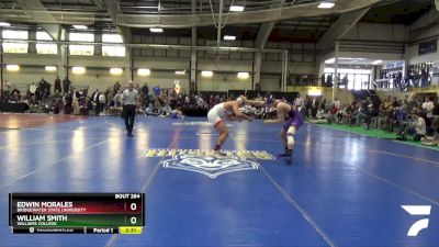 184 lbs Semifinal - Edwin Morales, Bridgewater State University vs William Smith, Williams College