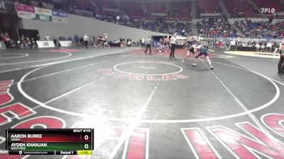 6A-106 lbs Champ. Round 2 - Aaron Burke, Sandy vs Ayden Khanjan, Westview